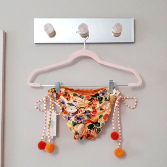 NWT Cosita Linda reversible tropical print triangle bikini top & bottom set - Picture 16 of 16